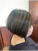 脱白髪染め♪前下がりボブ