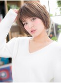 カーキベージュハイライトカラーミニボブc5戸田公園20代30代40代