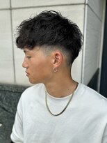 エクファフォーメン(EX-FA FOR MEN)&nbsp;カルマパーマ/ベリーショート/ダークアッシュ/ニュアンスパーマ