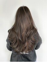 ラベスト キョウト(LOVEST)&nbsp;ロングレイヤー/韓国風ヘア/アッシュブラウン/オリーブベージュ