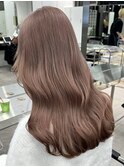 韓国ヘアミルクティーベージュ暗めブラウンカラーレイヤーカット