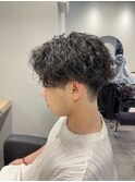 波巻きパーマ