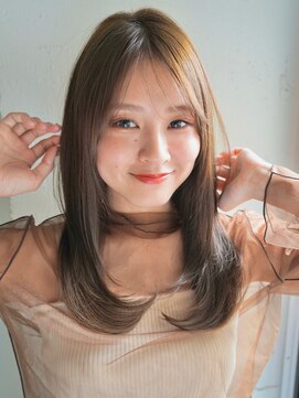 リヤン 表参道(lyann) 美髪暗めカラーワンカール前髪グランマッシュうるツヤ艶感