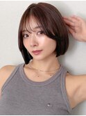ナチュラルカール愛され斜めバングイメチェンこなれヘア美髪