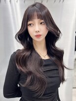 ロムーク 表参道(LOMKH)&nbsp;秋の小顔レイヤーカット髪質改善シールエクステレッドブラウン