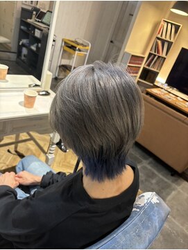 アンバーロイス 綱島(umber royce) 【メンズライク】シルバー×ネイビーブルー mana