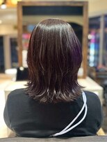 ヘアリゾート粋 ティガ 池袋店(tiga)&nbsp;艶髪ダークブラウン/ミディアム/外ハネレイヤー