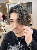 グランジサーフカールパーマラウンドマッシュナチュラルマッシュ