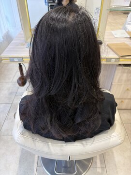 アッシュ 仙川店(Ash) 30代40代50代60代ハッシュウルフロングレイヤーくびれ流しバング
