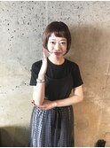前髪がかわいいショートボブ