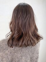 アルバム 銀座(ALBUM GINZA) ブラウンミディ_アッシュブラウンネオウルフ外ハネボブ_ba272002