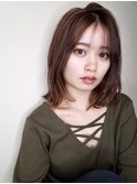 自然体ヘア  /小顔/オリーブカラー／ハイライトカラー