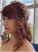 【プレストベル】華やかハーフアップスタイル