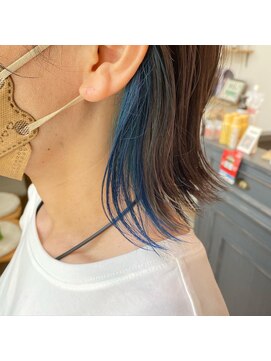 ニコ ヘアー(nico hair) イヤリングカラー＋カーキブルー