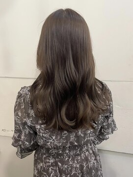 ネオリーブアイム 横浜西口店(Neolive aim) くすみベージュ セミロング 韓国ヘア【横浜】