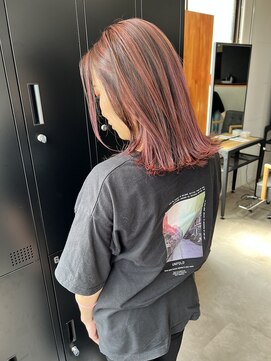 ノイ(NEU) 【NEU×石田】バレイヤージュ風ハイライト×ピンクカラー