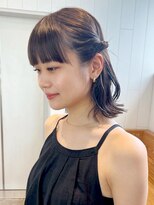 アルバム 銀座(ALBUM GINZA)&nbsp;ツインハーフ_レッドブラウンハッシュカットフルバング_ba472971