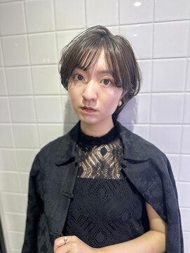 アフェット バイ フラミューム 三軒茶屋(affetto by flammeum) ★大人ショート くびれショート 前髪ありグレージュ20代30代40代