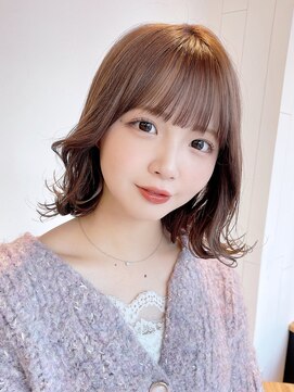 アルバム 池袋(ALBUM) 外ハネボブくびれミディくびれヘアミディアムボブ_9751