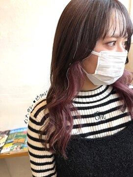 ヘアーチェリーコーク ランプ(HAIR CHERRY COKE Lamp) *ロング×ピンクインナー