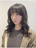 コテ巻き風パーマ