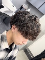 メンズ緩めシャドウパーママッシュウルフ渋谷サーフカール学生