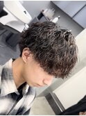 メンズ緩めシャドウパーママッシュウルフ渋谷サーフカール学生