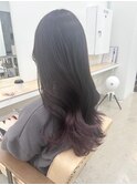 艶髪×透明感カラーパープルグレージュ