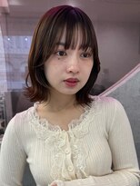 ロンドワン 三宮元町(Lond one) ボブ/切りっぱなしボブ/タッセルボブ/ダークグレー/ミニボブ