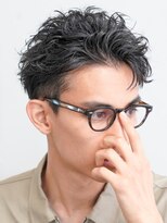 フィフス 仙台(fifth)&nbsp;仙台スパイキーショートアップバングツーブロックフェード30代◆