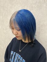 ヘアサロン ドット トウキョウ カラー 町田店(hair salon dot. tokyo color)&nbsp;ホワイトブロンド/外ハネボブ/ブルーブラック/ワイドバング/町田