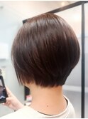 20代30代40代50代60代　絶壁解消前髪なし前下がりボブ