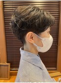 刈り上げショート×パーマ