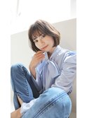 内巻き韓国風ボブ