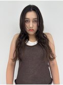 大人美人艶カラーベージュ小顔カット透明感レイヤーロング