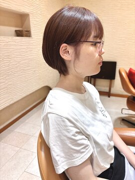 モリオ フロム ロンドン サッポロファクトリー店(morio FROM LONDON) morio札幌　ショートボブ　ピンクブラウン