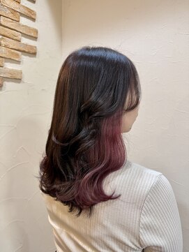 キャラ 池袋本店(CHARA) 結んで隠せるインナーカラー/バレないイヤリングカラー