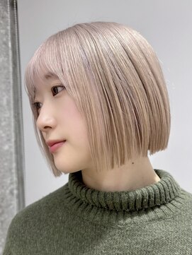 サンク 原宿 表参道(cinq) ハイトーンダブルカラーミルクティーベージュホワイトベージュ★