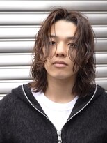 フィフスパーク(fifth PARK)&nbsp;渋谷メンズボブウルフカットブラウンカラー緩めスパイラルパーマ