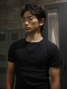 メンズ毛流れパートスタイル