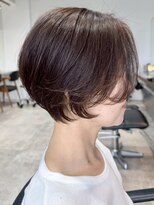 エリマ 横浜西口(elima)&nbsp;横浜西口白髪染めレイヤーボブウルフショートヘアッシュベージュ