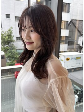 エアー 銀座タワー(AIR) ミディアム/くびれヘア/レイヤーカット/顔まわりレイヤー