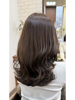 ヘアケアアンドヘアデザイン リベール(L:belle)&nbsp;8レベルラベンダーブラウン｜艶セミロングレイヤー｜整う明度