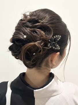 バサラ 大阪梅田店(VASARA) 訪問着 ヘアセット セミロング 和髪 まとめ髪 礼装 大阪