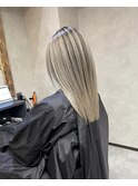 バレイヤージュ、ハイライト、レイヤーカット、ダブルカラー