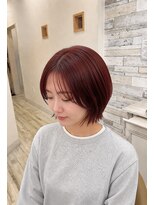 フゥカ 売市店(fuka)&nbsp;切りっぱなしボブ×ベリーピンクカラー