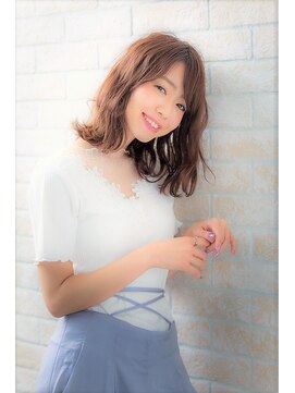 ソア 武蔵小杉(SOAR) 大人かわいい無造作カールとデザインカラー小顔ボブディ