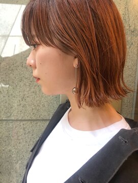 ルーム(Loom.) オレンジベージュボブ【Loom./明治神宮前/原宿/表参道】