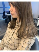 ヘアアンドメイク シークネクスト(HAIR&MAKE SeeK NEXT)&nbsp;シースルーバング×オリーブベージュ