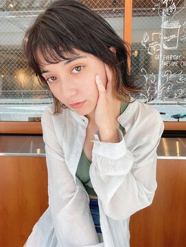 シェルター バイ トウキョウ(Shelter by TOKYO) ウルフレイヤーボブ×インナーカラー×毛先パーマ